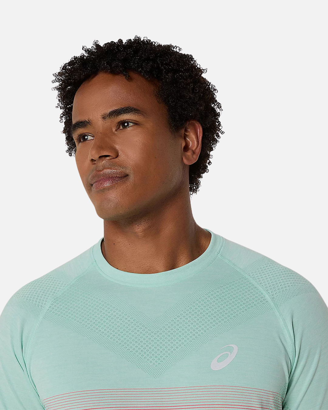 Camiseta sin costuras Asics - Rosa/Verde