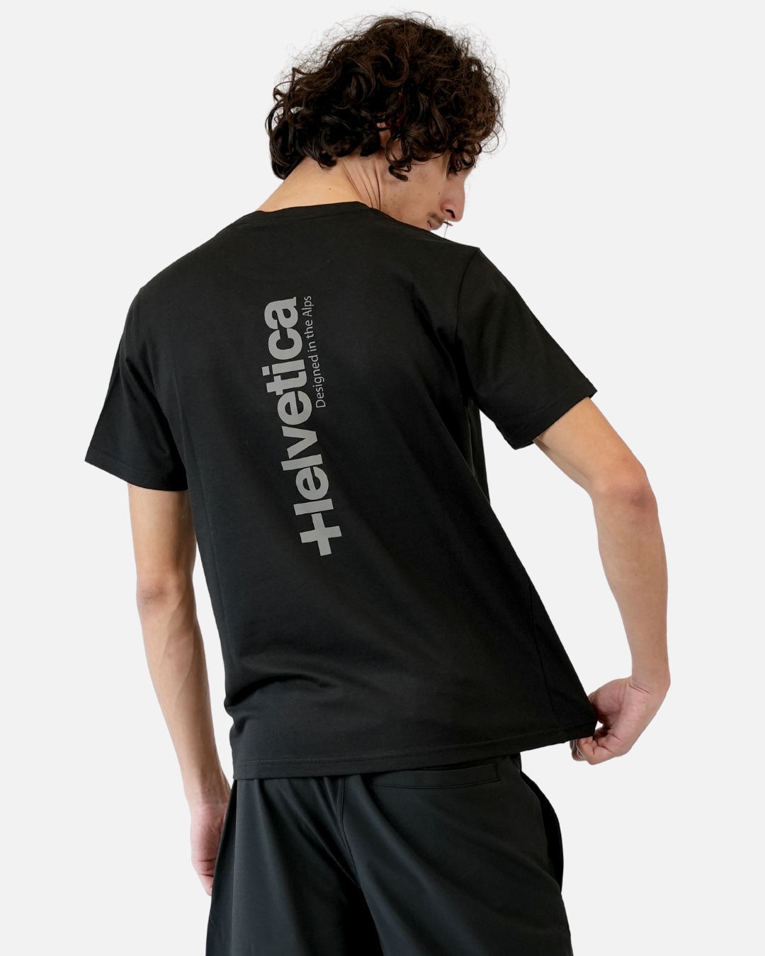 T-shirt Helvetica Quintana - Noir