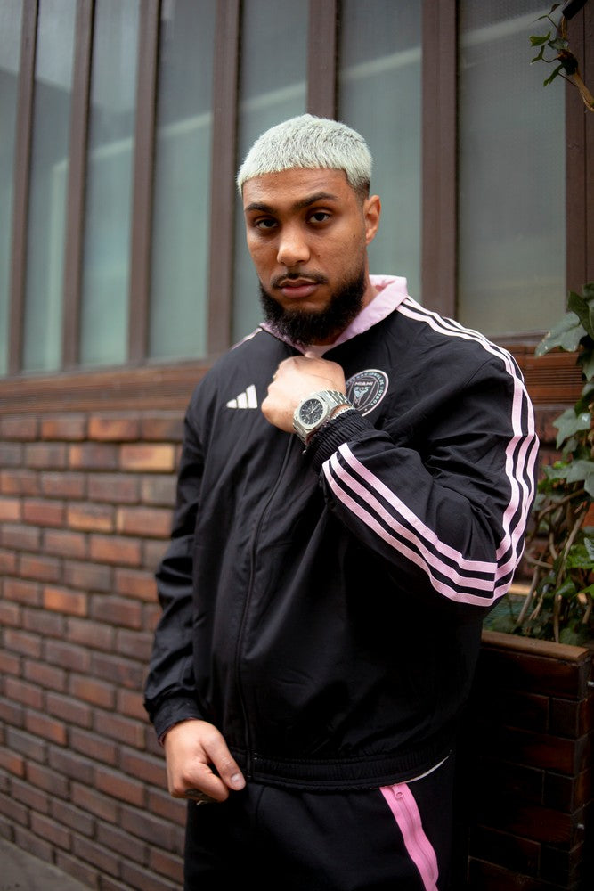 Chaqueta deportiva Anthem del Inter Miami - Negro/Rosa