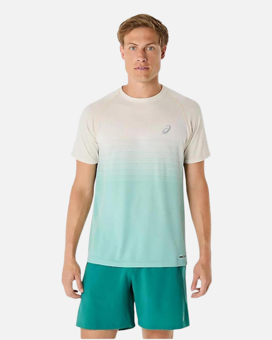 Camiseta sin costuras Asics - Blanco/Verde