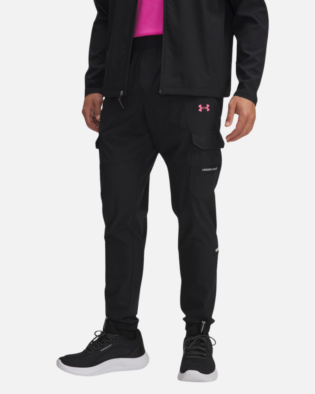 Pantalones tejidos Under Armour Tech Utility - Negro/Rosa