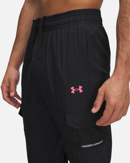 Pantalones tejidos Under Armour Tech Utility - Negro/Rosa