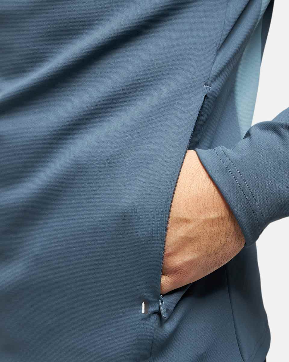 Chaqueta FK Rocks II con media cremallera y capucha integrada - Azul