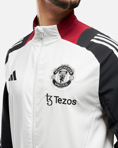 Veste de survêtement Manchester United 2024/2025 - Blanc/Noir