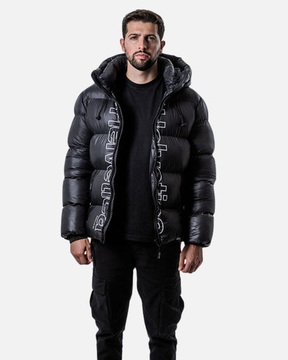 Chaqueta de plumas Helvetica Silver 2 - Negra