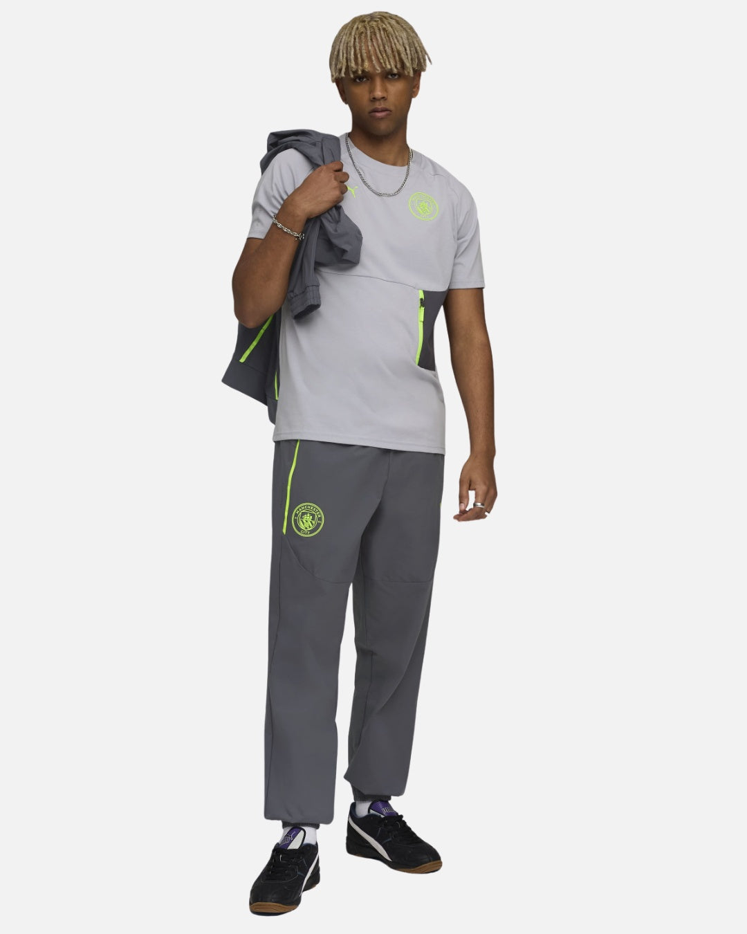 Pantalones de chándal del Manchester City 2025/2026 - Gris/Amarillo