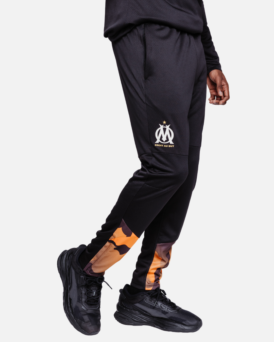 Pantalon d'entrainement OM - Noir/Orange