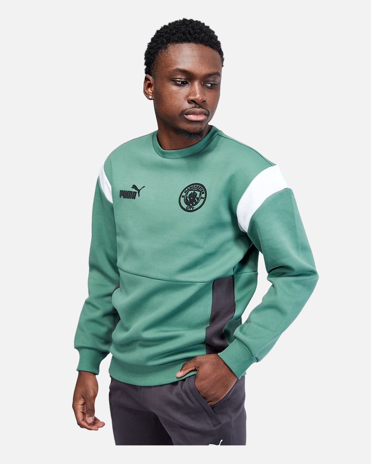 Sudadera del Manchester City Archive - Verde/Blanco/Negro