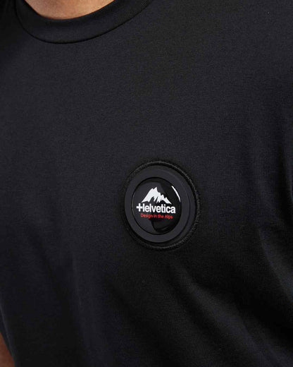 T-shirt Helvetica Ajaccio - Noir