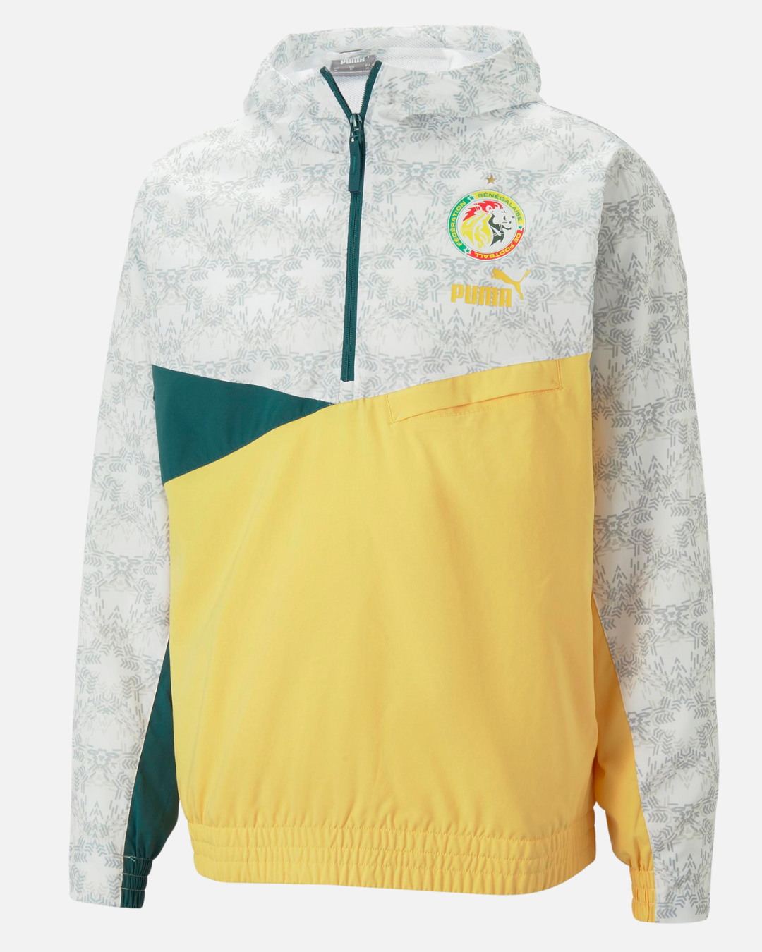 Chaqueta cortavientos Senegal - Blanco/Verde/Amarillo