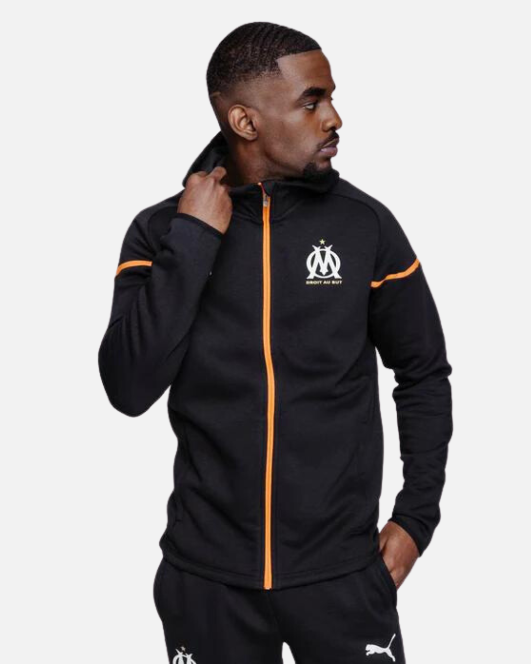 Veste d'entrainement OM - Noir/Orange