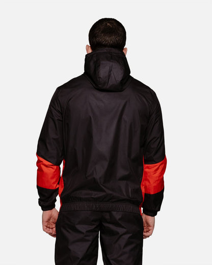 Chaqueta deportiva del AC Milan - Negro/Rojo