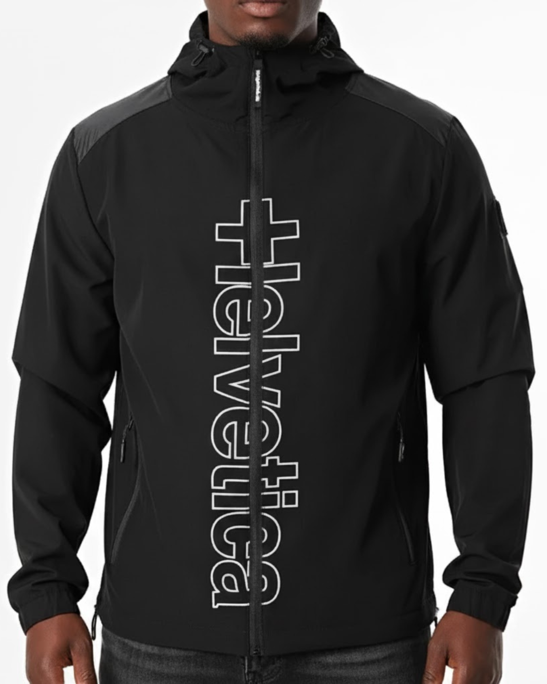 Chaqueta deportiva Helvetica Wembley - Negra
