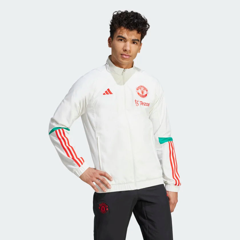 Chaqueta deportiva del Manchester United - Blanco/Rojo/Verde