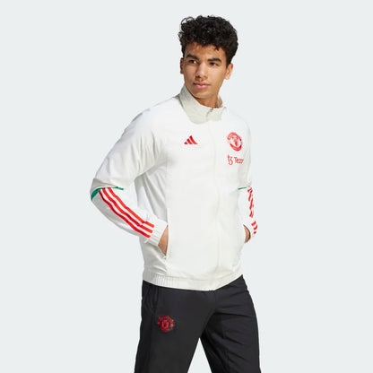 Chaqueta deportiva del Manchester United - Blanco/Rojo/Verde