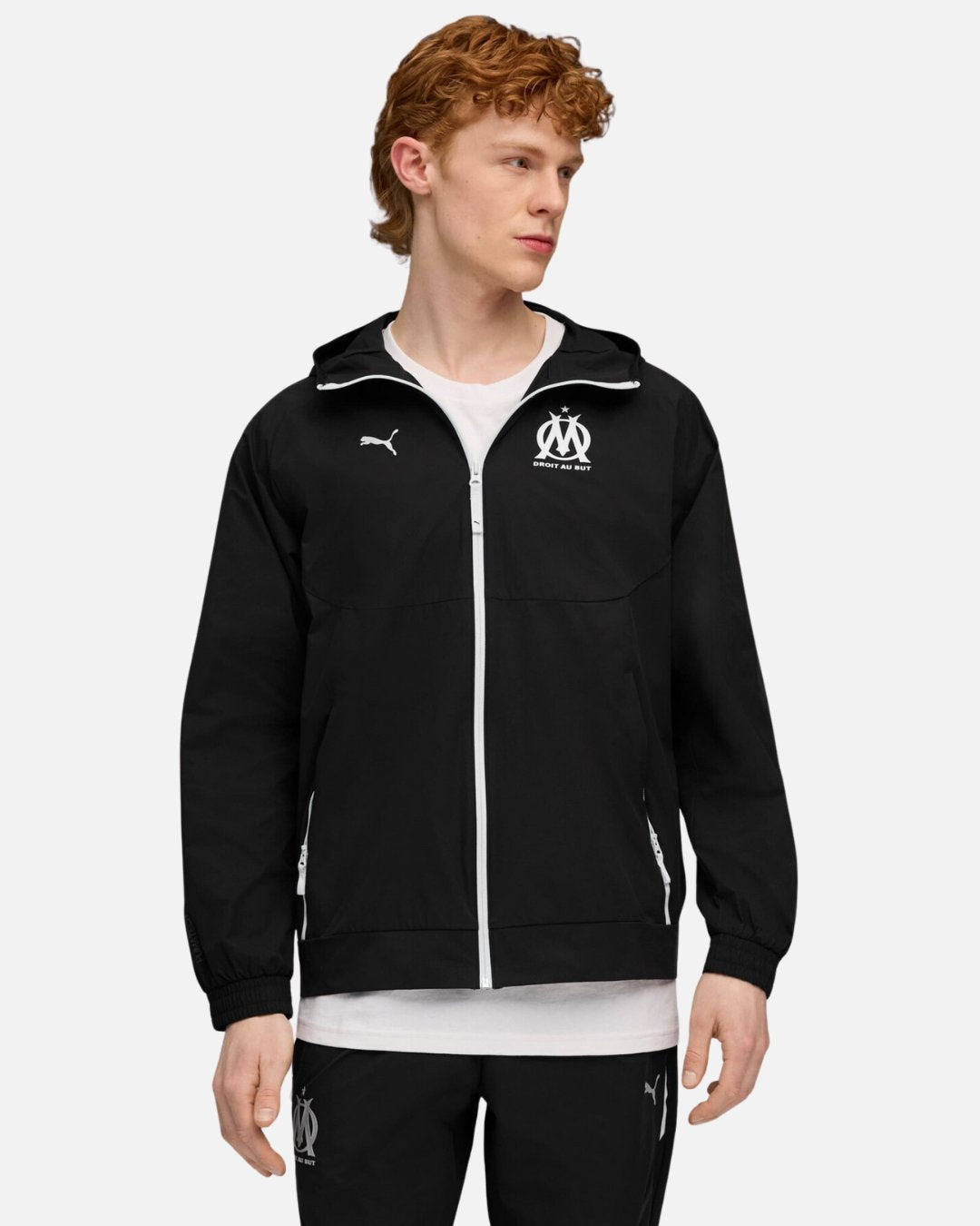 Chaqueta deportiva Olympique de Marsella 2025/2026 - Negro