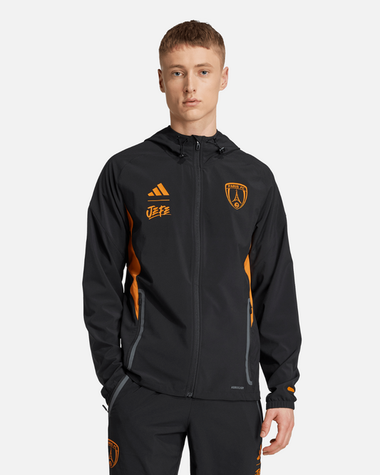 Chaqueta deportiva Paris FC x Jefe - Negra/Naranja