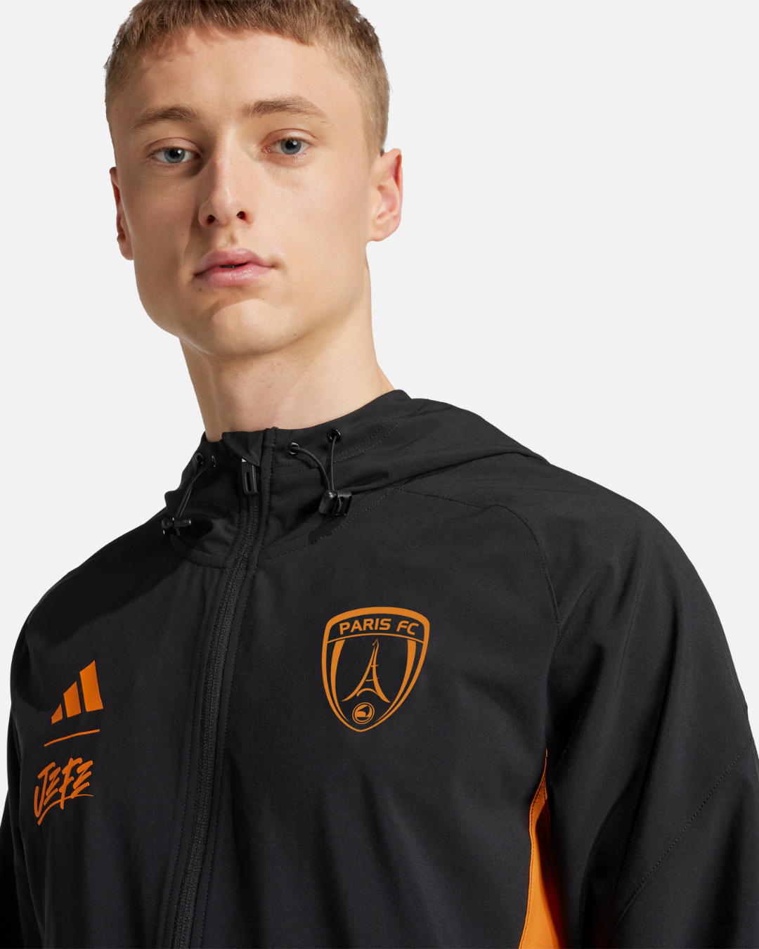 Chaqueta deportiva Paris FC x Jefe - Negra/Naranja