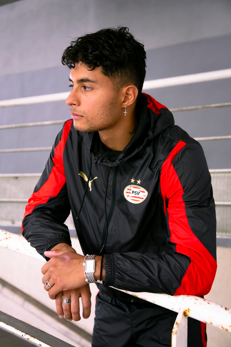 Chaqueta deportiva del PSV Eindhoven - Negro/Rojo