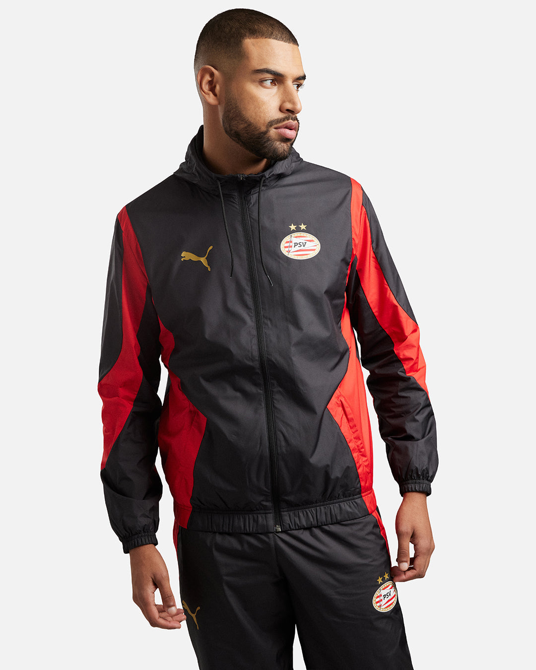 Chaqueta deportiva del PSV Eindhoven - Negro/Rojo