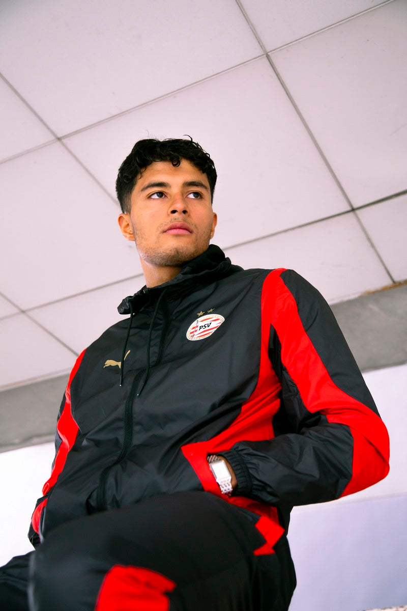 Chaqueta deportiva del PSV Eindhoven - Negro/Rojo