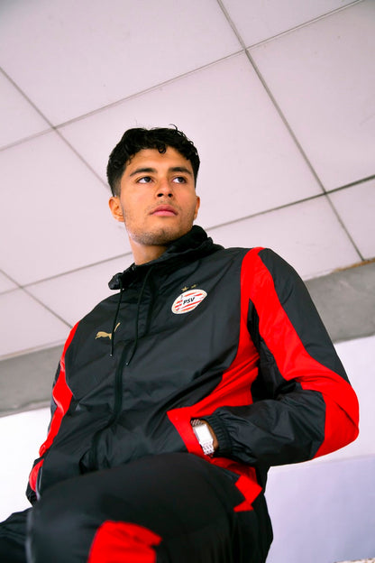 Chaqueta deportiva del PSV Eindhoven - Negro/Rojo