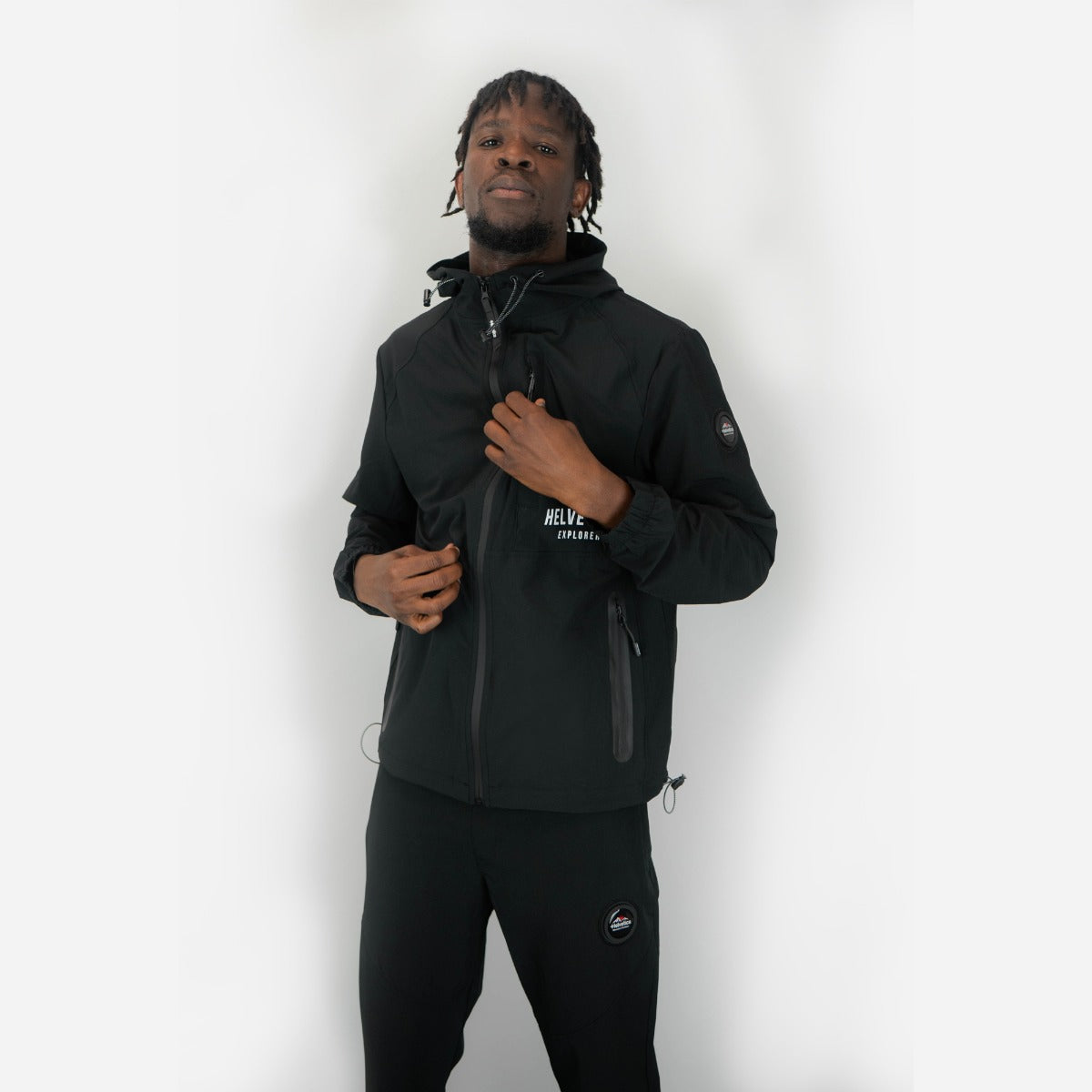 Veste de survêtement Helvetica Tiago - Noir