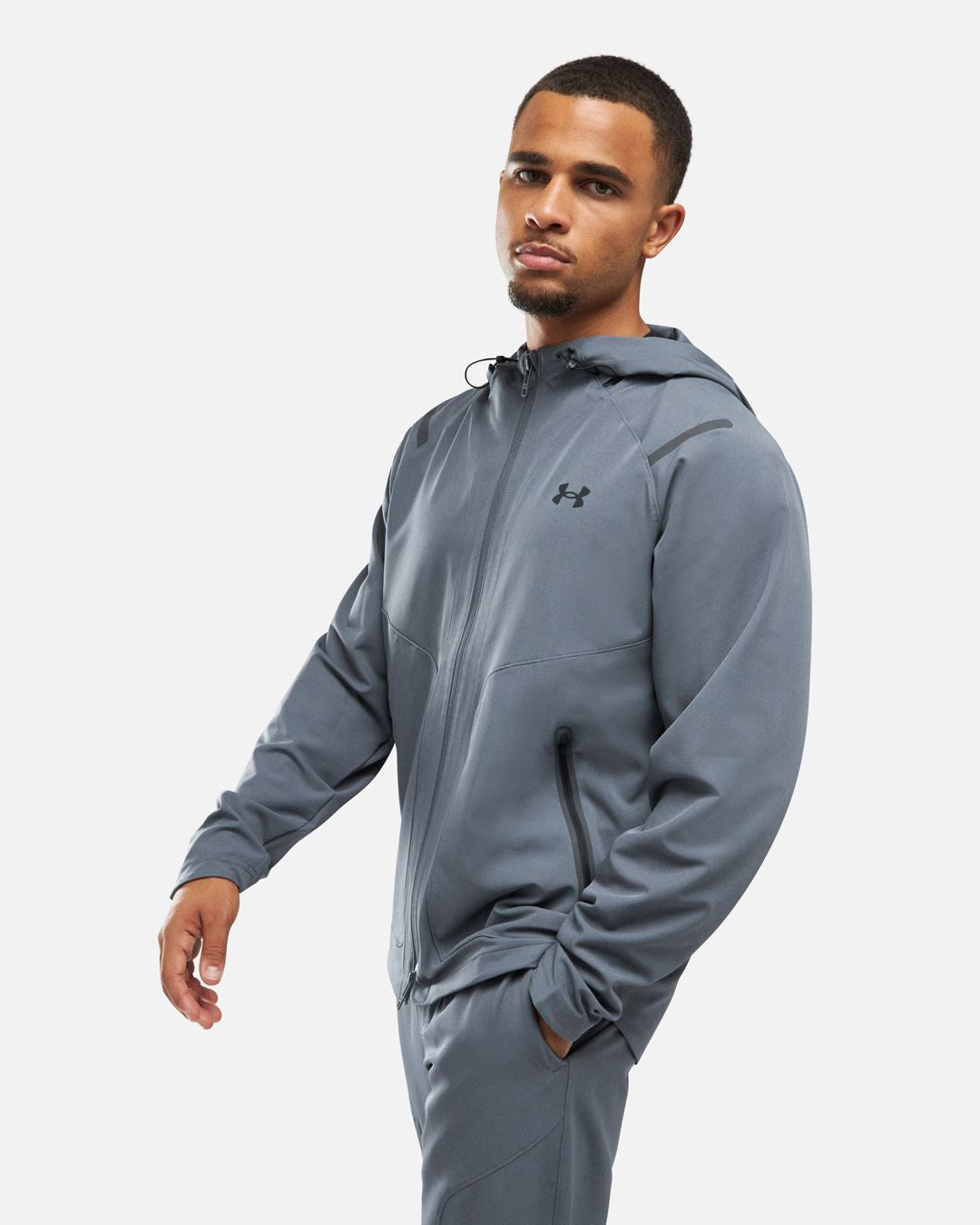 Chaqueta Under Armour Running Unstoppable con el pecho izquierdo - Gris
