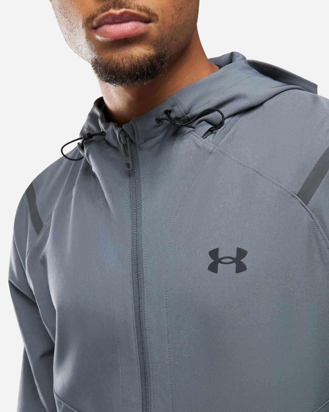 Chaqueta Under Armour Running Unstoppable con el pecho izquierdo - Gris