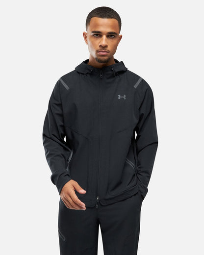 Chaqueta Under Armour Running Unstoppable en el pecho izquierdo - Negra
