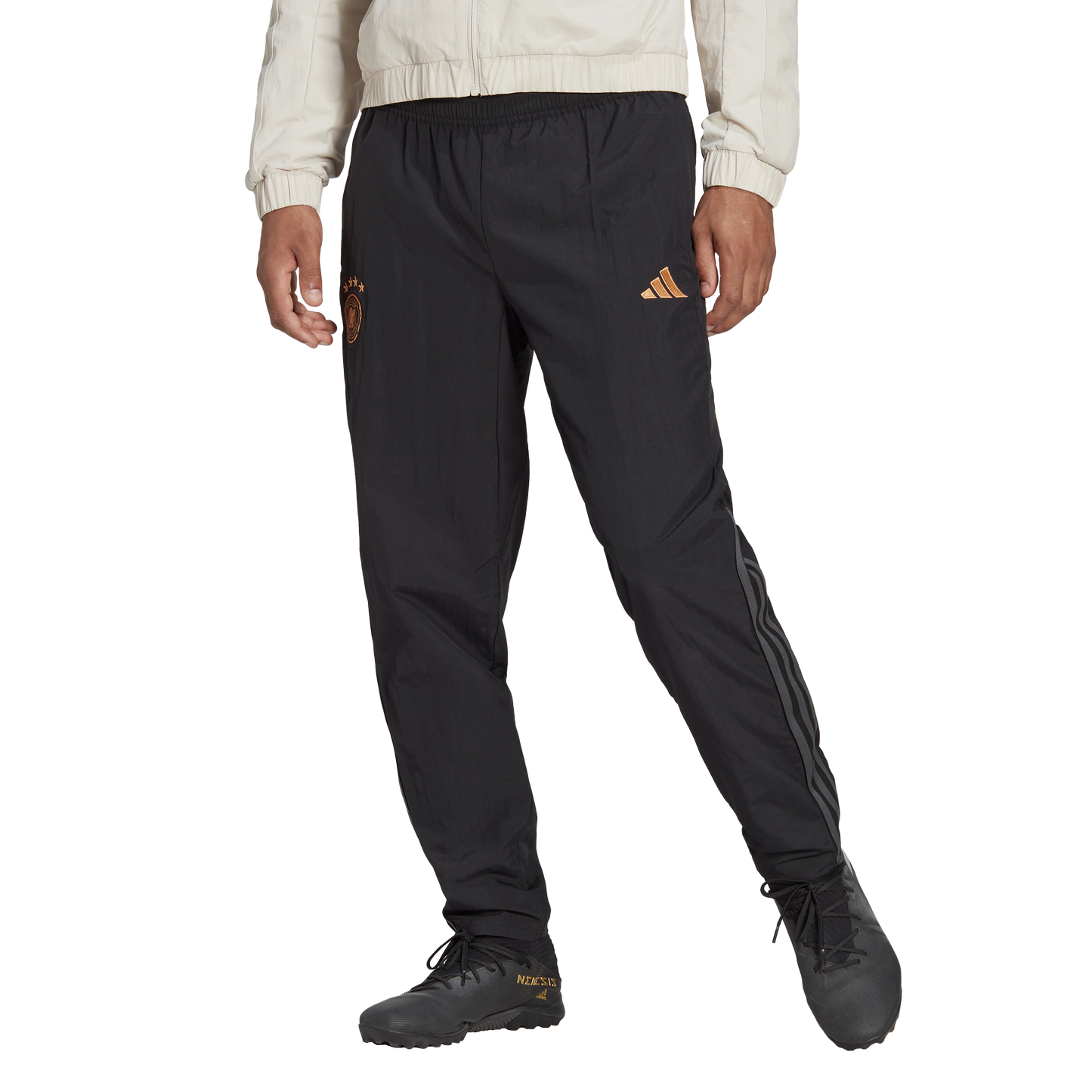 Pantalones de chándal de Alemania - Negro/Gris/Dorado 