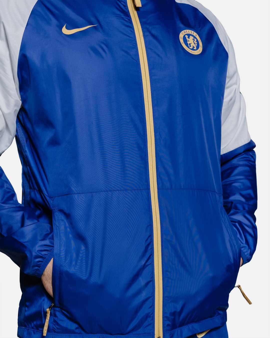 Chaqueta cortavientos Chelsea - Azul/Blanco/Dorado