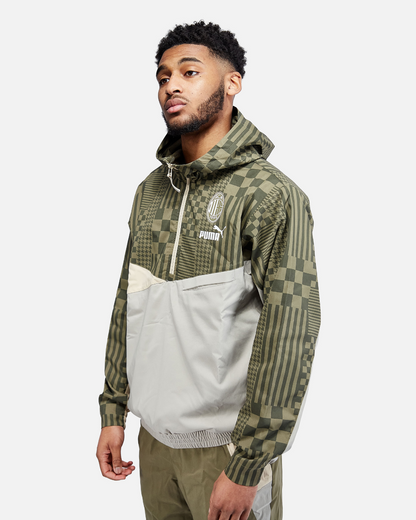 Sudadera con capucha del AC Milan - Caqui/Gris